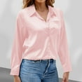 thumbnail image 2 of tarylea Business Casual Tops for Women Lapel Button down Shirts Chest Pocket Long Sleeve Tops Work Office Shirts, 2 of 6