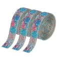 thumbnail image 1 of Unique Bargains 3Roll 1 Yard 8mm Self Adhesive Crystal Rhinestone Ribbon for Crafts Project, Colorful, 1 of 5