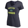 thumbnail image 2 of Women's Navy Dallas Wings Overtime V-Neck T-Shirt, 2 of 3