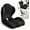 Black, variant on Ergonomic Memory Foam Seat Cushion, Seat Cushion with Integrated Lumbar Back Support, Anti Slip Memory Foam with L-Shaped Integrated Design for Long Car Drives and Office (Double Gray)