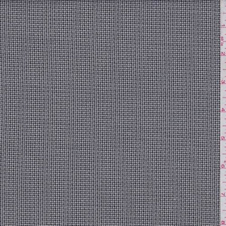 - Ecru/Black Wool Blend Suiting, Fabric By the Yard