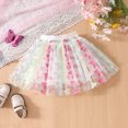 thumbnail image 2 of Wilark Girls Rainbow Tulle Skirts Dance Party Cute Elastic Waist Princess Skirts for Kids White 8, 2 of 5