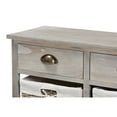thumbnail image 6 of Baxton Studio Mabyn Modern and Contemporary Light Grey Finished Wood 3-Drawer Storage Bench with Baskets, 6 of 7