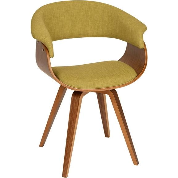 Armen Living Cleo Upholstered Modern Faux Leather & Steel Dining Chair in Gray