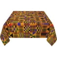 thumbnail image 4 of Square Tablecloth 60x60 Inch, African Tribal Ethnic Texture Polyester Table Cloth For Parties Decorative Waterproof Farmhouse Oil-Proof Fabric Farmhouse Table Covers For Kitchen Dinning Indoor Room, 4 of 6