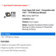 thumbnail image 2 of Front Upper Ball Joint - Compatible with 1967 - 1978 Mercury Marquis 1968 1969 1970 1971 1972 1973 1974 1975 1976 1977, 2 of 2