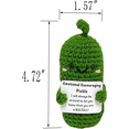 thumbnail image 3 of LZLINGMEI 1PC Pickle Gift Cucumber Handmade Crochet,Cute Positive Pickle Nuggets Fries Doll Knitting, 3 of 6