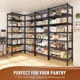 thumbnail image 6 of REIBII 7-Tier Adjustable Wire Shelving Unit,Compact 71"H x 18"W x 18"D Metal Storage Rack for Kitchen,Laundry Room,Pantry Shelves,Black, 6 of 8