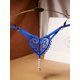 thumbnail image 2 of Hot Floral Embroidery Thongs, See Through Ultra Thin Pearl Massage Panties, Women's Lingerie & Underwear, 2 of 5