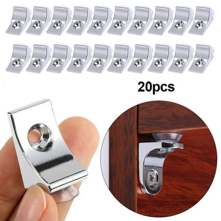 

20x Right Angle Glass Shelf Suction Cup Fixing Support Clip Bracket Clamp Holder
