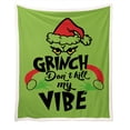 thumbnail image 2 of Manta súper suave Kagetolytai navideña de Grinch franela ligera para sala de estar o dormitorio, 2 of 6