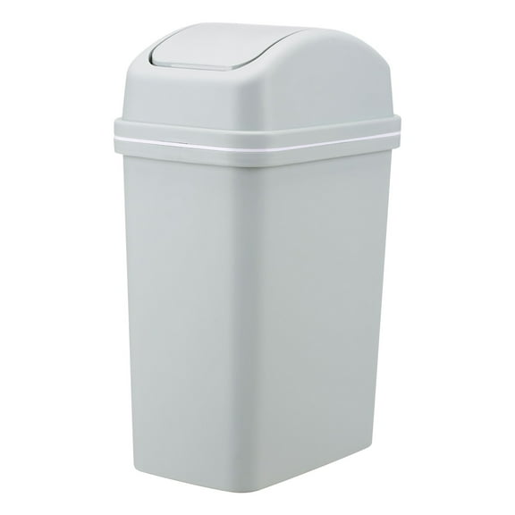 Yhmxh Household Trash Cans 6L, Large Capacity Cream Wind With Lid Garbage Cans Plastic Swing Top Garbage Can Slim Waste Bin for Under Sink/Cabinet, Kitchen Office Bedroom Bathroom College Dorm, Blue