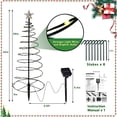 thumbnail image 2 of Decoraciones navideñas para exteriores, árbol en espiral solar de 74 cm, paquete de 2, 2 of 7