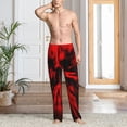 thumbnail image 2 of Balery The Red Head Skull Pantalones de pijama para hombre, pijama ultraligero, pantalón de descanso-3X-Large, 2 of 6