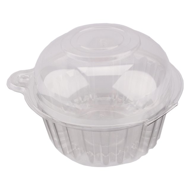 Caja para pasteles, 100 piezas de plástico para cupcakes, caja para cupcakes, caja de plástico, eficiencia óptima