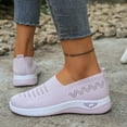 thumbnail image 5 of CAIXAI Walking Shoes for Women Orthopedic Dress Shoes for Women Lightweight Knit Upper Embroidery White Sneakers for Women Walking Anti-Skid Adjustable Upper Mary Jane Flats Hands-Free Barefoot Shoe, 5 of 5