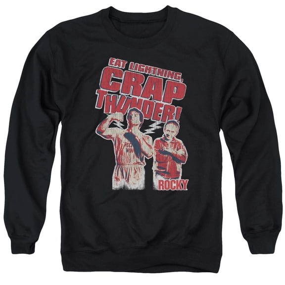 Rocky Eat Lightning Adult Crewneck Sweatshirt Black