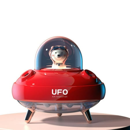 

UFO Humidifier Double Fog Outlet Aromatherapy Diffuser Creative Gift Of Colorful Night Lights In Bedroom Office For Home