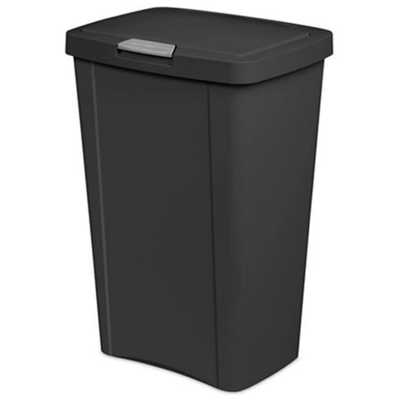 10459004 13GAL 49 ltr. Touch Top Wastebasket Can  Black