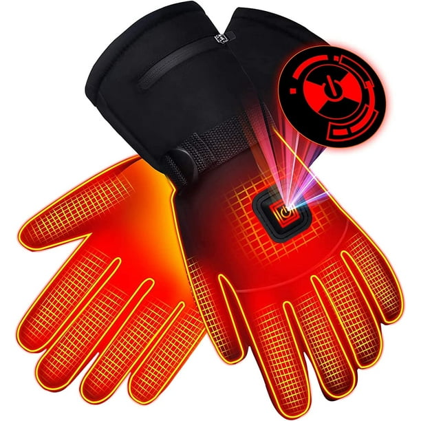 Guantes Térmicos, Guantes Térmicos Eléctricos para Hombres y Mujeres, Guantes Térmicos con 3 Configuraciones de Calor, Guantes de Invierno Térmicos para Ciclismo, Motociclismo, Esquí, Caza en Snowdoard Sailing Electrónica