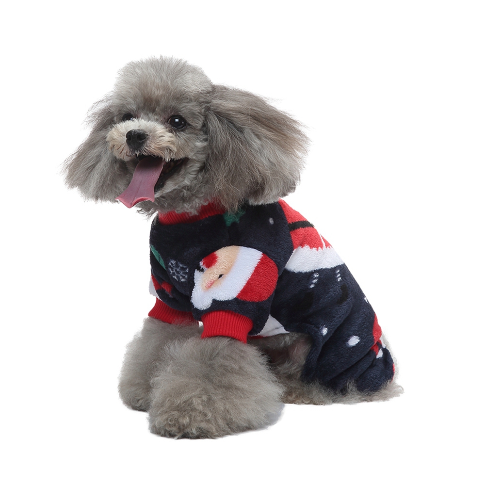 Baywell Christmas Dogs 4 Legged Jumpsuit Santa Claus Dog Pajamas