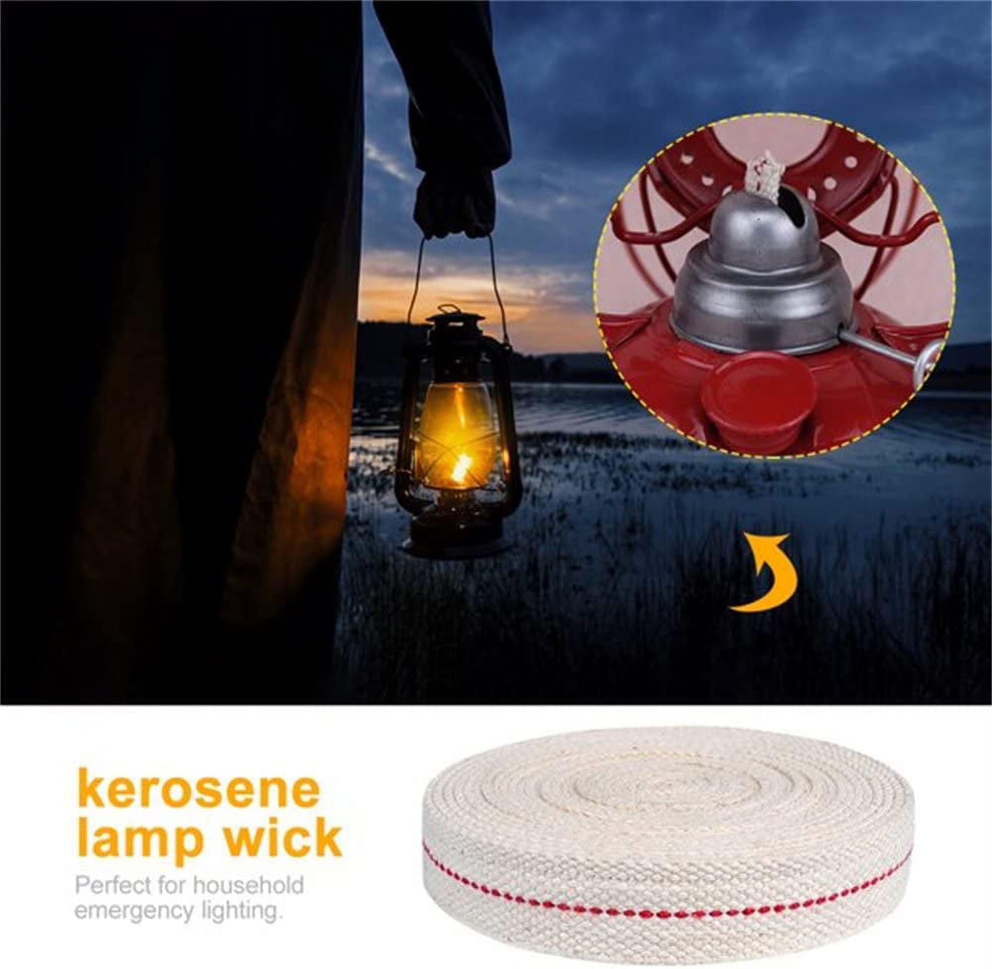 6' Foot Oil Lamp Flat Wick, 1 Inch Wide Cotton Lantern Wick Oil
