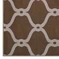 thumbnail image 3 of Modway Beltara Chain Link Transitional Trellis 8x10 Area Rug in Dark Tan and Beige, 3 of 7