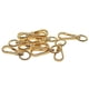 thumbnail image 3 of 10 broches metálicos giratorios con ganchos de presión y anillo de 11 mm de ancho interno, color plateado dorado, 3 of 9