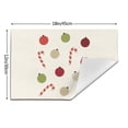 thumbnail image 3 of XMXT 1 Pcs Woven Placemats, Flat Santa Stick Pattern Stain Resistant Anti-Skid Placemat for Kitchen Table, 12 x 18 inches, 3 of 6
