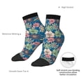thumbnail image 4 of Bingfone Colorful Flowers Design Patterned Men's Women's Casual Cotton Socks, 4 of 5