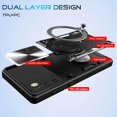 thumbnail image 3 of A03s Case, for Samsung Galaxy A03s Phone Case Metal Stand Ring Holder,Camera Lens Protector for Galaxy A03S,Slim Full Protection Shockproof Cases Cover for Women Men (Black), 3 of 14