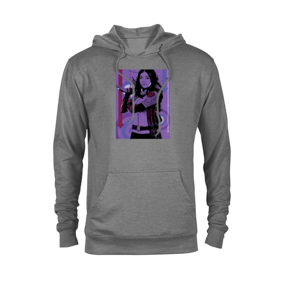 Marvel Hawkeye Kate Bishop Purple Poster - Pullover Hoodie for Adults – Customized-Graphite Heather