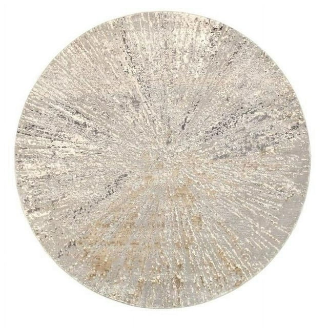 Pasargad Home pl-694c 6xround Pasargad Home Starburst Collection Power Loom Polypropyle & Polyester Rug- 6' 0' X 6' 0'