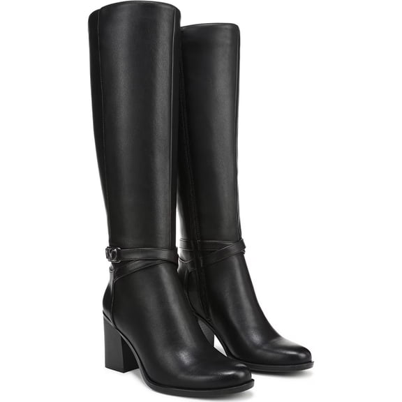 Naturalizer Women's Jane Knee High Boot Black Extra Wide Calf 10W