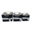 thumbnail image 2 of 12" x 12.5" x 9.5" White Blue Foldable Fabric  Basket Set of 3, 2 of 5