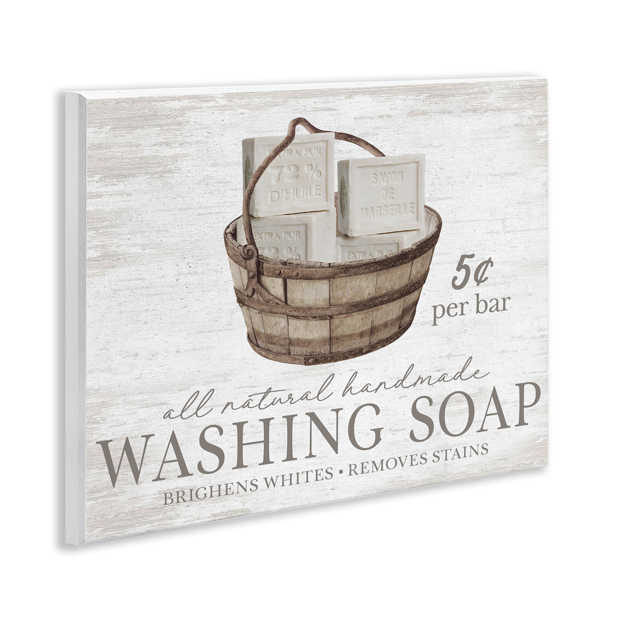 Stupell Industries Vintage Laundry Soap Typography Painting Unframed Art Print Wall Art, 14 x 11