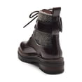 thumbnail image 4 of Louise et Cie Saliha Chunky Brown Leather Lug Sole Moto Chic Lace-Up Booties (FUDGE/GRANOL, 5.5), 4 of 6