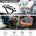 thumbnail image 7 of SCRAWLGOD Cow Print Musical Notes 4 Pieces Non-Slip Computer Chair Slipcover with Arm Covers Crease Resistant Desk Chair Protector Washable Breathable High Back Chair Cover, 7 of 7
