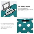 thumbnail image 4 of Bingfone White Polka Dots With Teal Background Luggage Cover Washable Suitcase Cover Protector Anti-scratch Suitcase cover Fits 18-32 Inch Luggage (No luggage included), 4 of 8