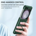 thumbnail image 5 of Allytechgroup Galaxy Z Flip 6 Magnetic Case, Compatible with Car Mount Shockproof Ring Holder Anti-Scratch Bumper Slim Hard PC Cover Phone Case for Samsung Galaxy Z Flip6, Darkgreen, 5 of 11