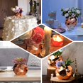 Efavormart 2 Pack 6" Rose Gold Mercury Glass Vases Honeycomb Geometric Vases For Wedding ...