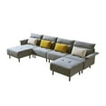 thumbnail image 5 of Canddidliike Modern Sofa for Living Room Large Velvet Fabric U-Shape Sofa Set for Living Room, Couch for Bedroom Double Extra Wide Chaise Lounge Couch, Blue, 5 of 20