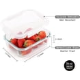 thumbnail image 5 of Lot de 5 Contenants de Préparation de Repas en Verre de 36 Oz avec Couvercles, Contenants de Conservation des Aliments Réutilisables en Verre avec Couvercles, Étanches, Compatibles Micro-Ondes, Four, Congélateur et Lave-Vaisselle (Blanc), 5 of 5