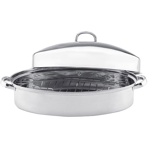 Vinaroz 9 Qt Oval Roaster  With Grill Walmart com 