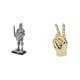 thumbnail image 1 of Estatua de caballero, figura decorativa de escritorio, escultura, objeto de colección para oficina, arte con gesto de mano, apariencia de resina, idea, 1 of 8