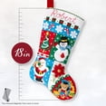 thumbnail image 2 of Bucilla Holiday Patchwork Christmas Felt Applique Stocking Kit, 18 in, 1 Count, 2 of 4