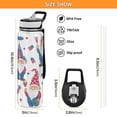 thumbnail image 3 of Gnome American Flags Sports Water Bottle Portable Travel Mug 32oz BPA Free Leak Proof Straw Transparent Tritan for Gym Yoga Cycling Camping, 3 of 7