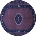 thumbnail image 1 of Ahgly Company Indoor Round Persian Blue Traditional Area Rugs, 8' Round, 1 of 4