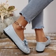 thumbnail image 4 of Crunowin Women's Round Toe Comfort Shoes, Covered-Toe Casual Design Soft Sole Everyday Flat Flats Light Blue, 4 of 9