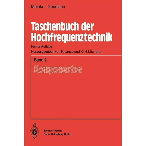 Taschenbuch Der Hochfrequenztechnik: Band 2: Komponenten, (Paperback)